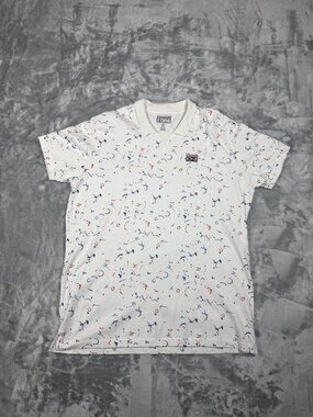 Converse Polar Shirt Men's XL White All Over Print Skateboarding Graphic Tee